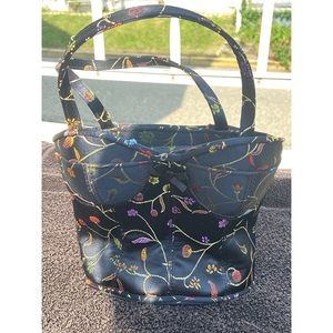 Y2k Embroidered Flower Satin Corset Mini Handbag